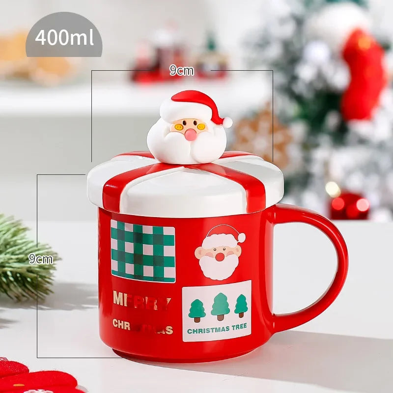Tasse De Noël En Céramique Peinte À La Main