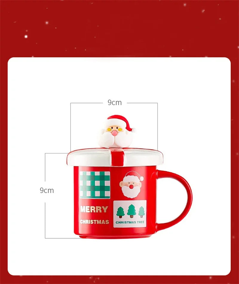 Tasse De Noël En Céramique Peinte À La Main