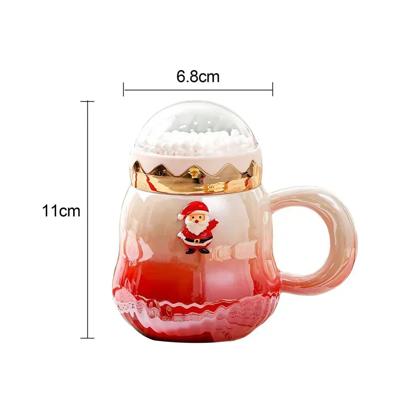 Tasse De Noël En Céramique Peinte À La Main