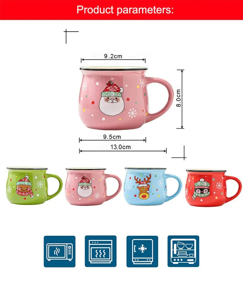 Tasse De Noël En Céramique Peinte À La Main