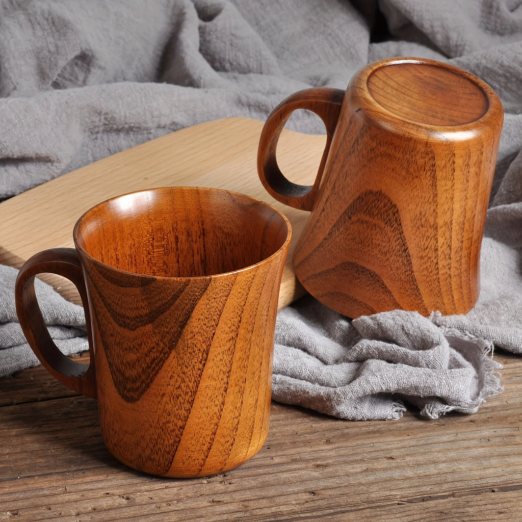 Tasse En Bois Rustique Avec Poignée