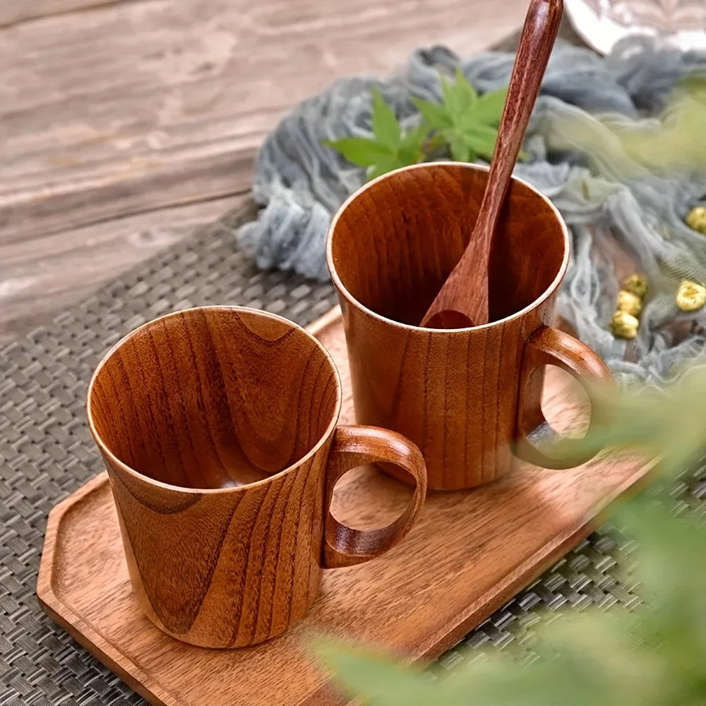 Tasse En Bois Rustique Avec Poignée — photo 4