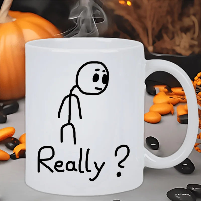 Tasse en Céramique Blanche À Thème Dessin Animé
