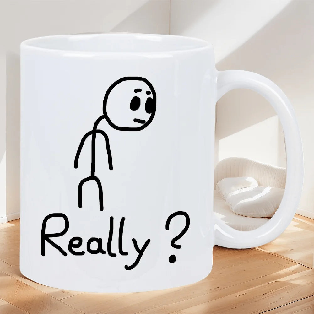 Tasse en Céramique Blanche À Thème Dessin Animé — illustration 2 Image