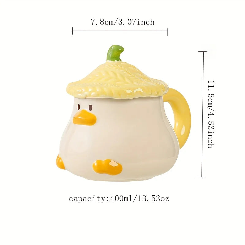 Tasse En Céramique Canard Avec Couvercle — photo 2