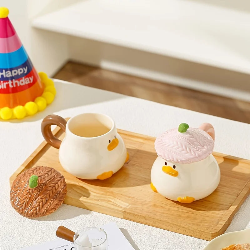 Tasse En Céramique Canard Avec Couvercle — photo 6