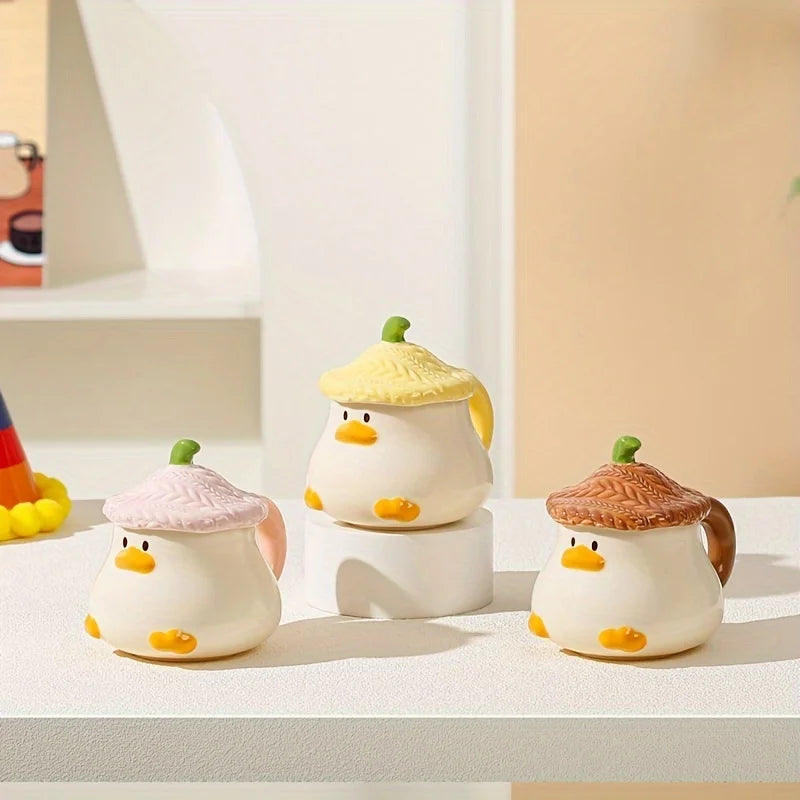 Tasse En Céramique Canard Avec Couvercle — photo 10