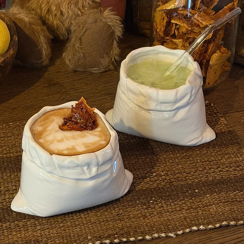 Tasse En Céramique En Forme De Sac
