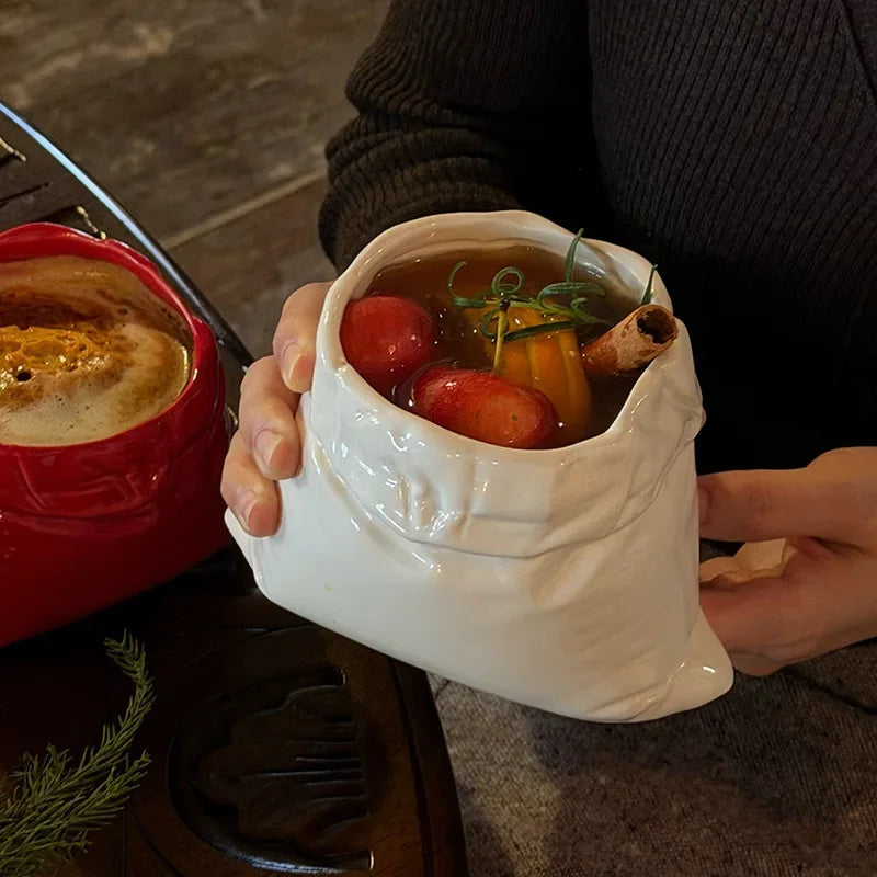 Tasse En Céramique En Forme De Sac