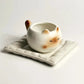 Tasse en Céramique Forme de Chat Siamois 210 ml Avec Soucoupe