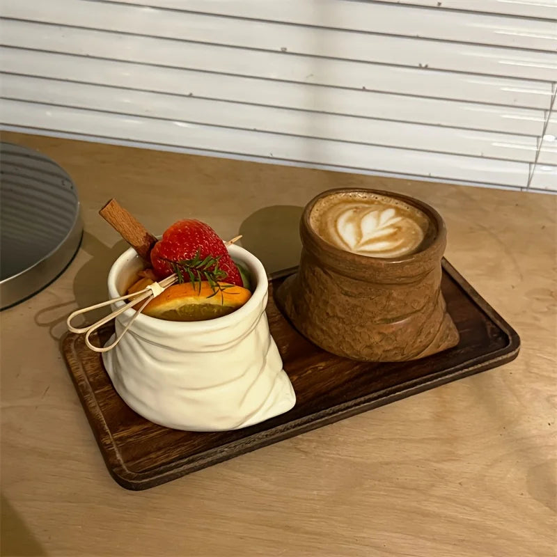 Tasse En Céramique Froissée Texture Plissée — photo 6