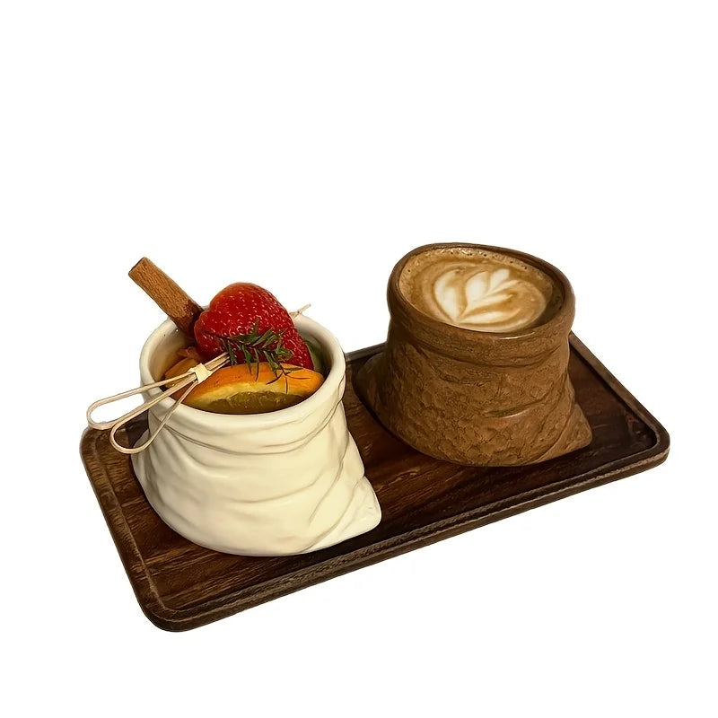 Tasse En Céramique Froissée Texture Plissée — illustration 3 Image