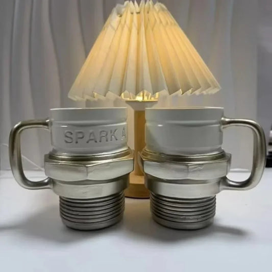 Tasse en Forme de Bougie d'Allumage en Résine Doublée Inox