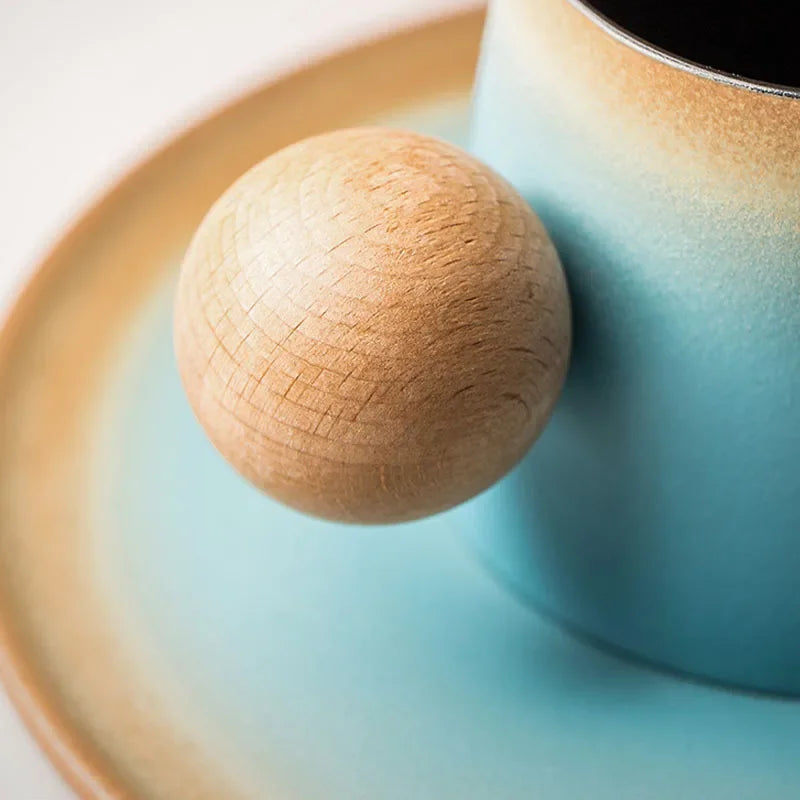 Tasse En Porcelaine Dégradée Avec Cuillère
