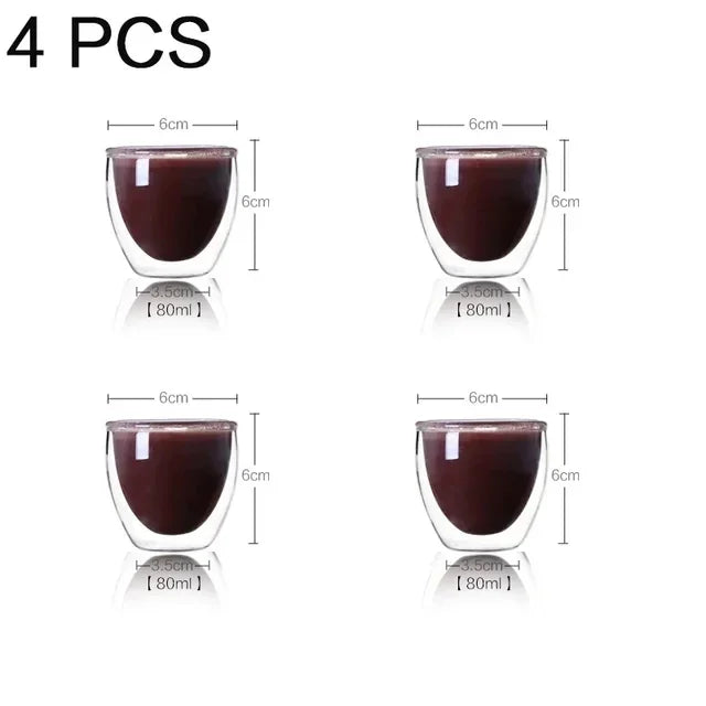 Tasse En Verre À Double Paroi Pour Café Et Thé