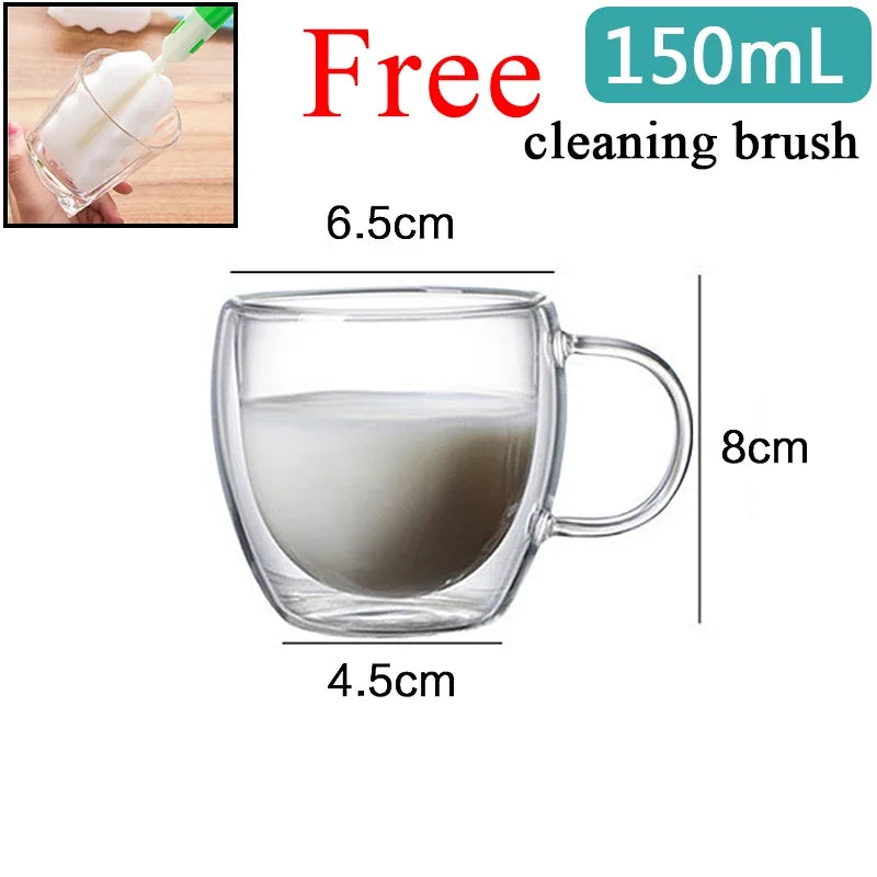 Tasse En Verre À Double Paroi Pour Café Et Thé