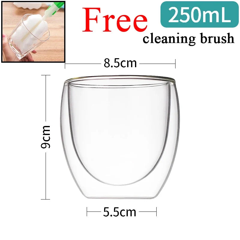 Tasse En Verre À Double Paroi Pour Café Et Thé
