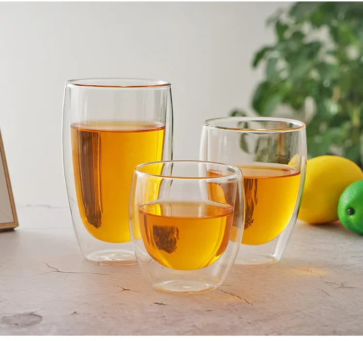 Tasse En Verre À Double Paroi Pour Café Et Thé