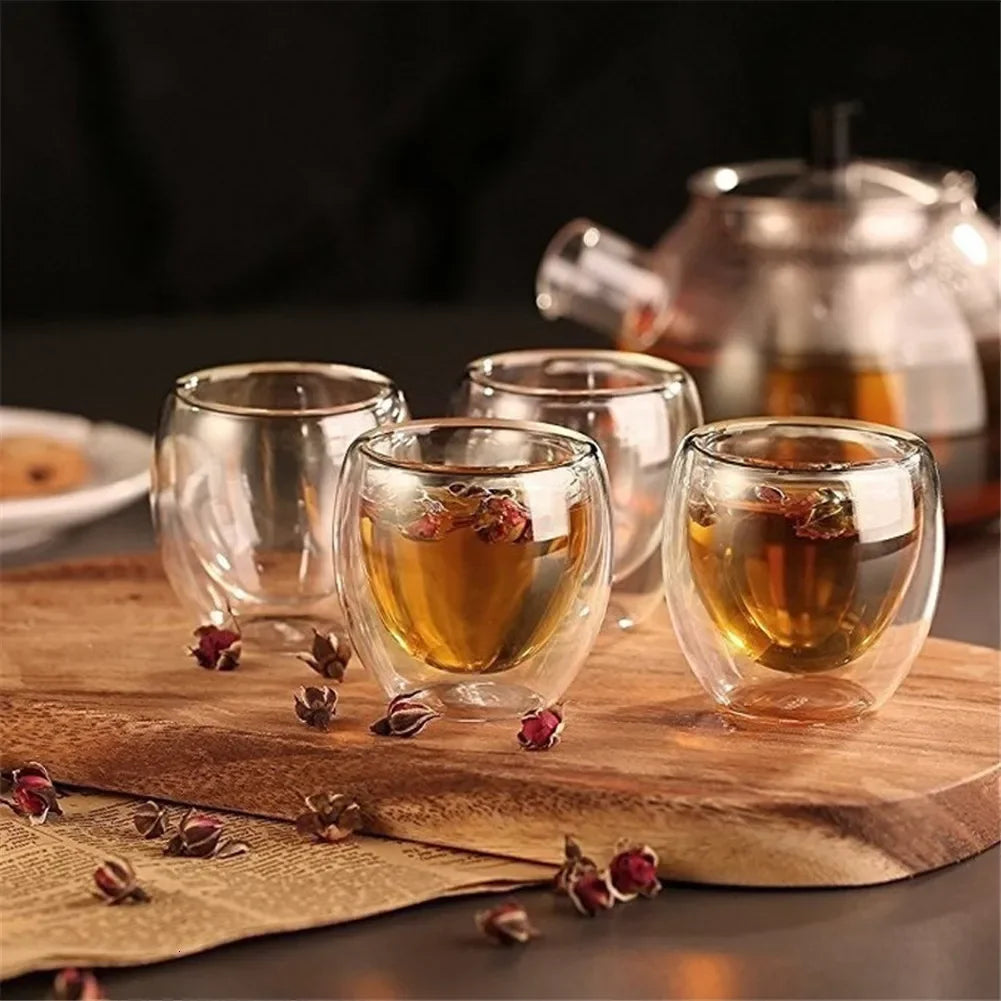 Tasse En Verre À Double Paroi Pour Café Et Thé