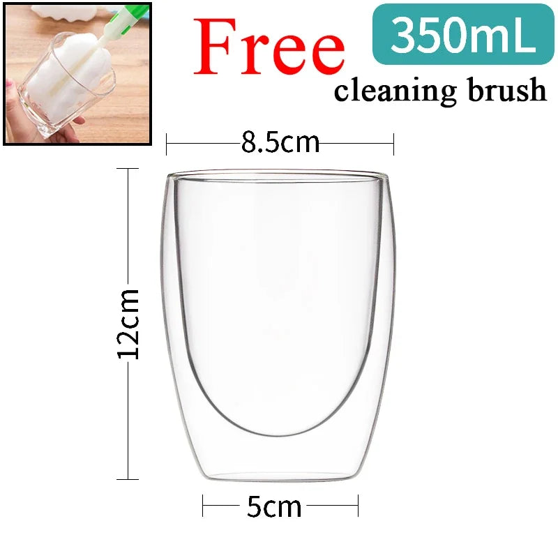 Tasse En Verre À Double Paroi Pour Café Et Thé
