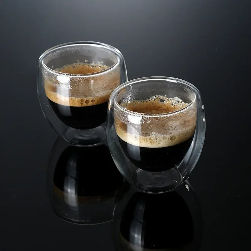 Tasse En Verre À Double Paroi Pour Café Et Thé Image