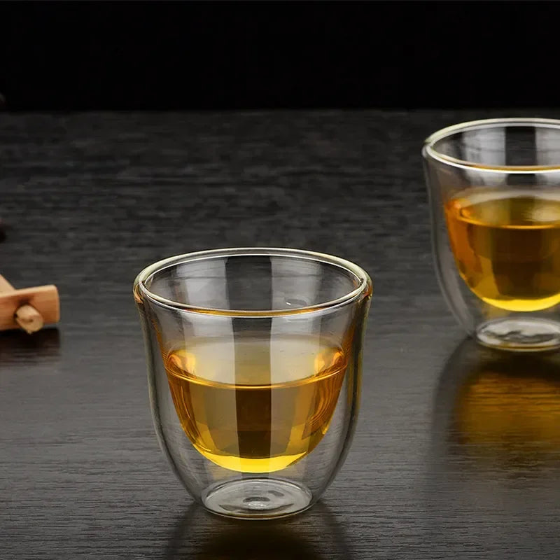 Tasse En Verre À Double Paroi Résistante À La Chaleur