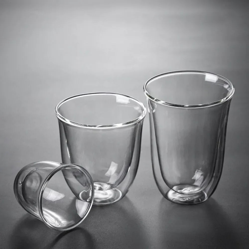 Tasse En Verre À Double Paroi Résistante À La Chaleur