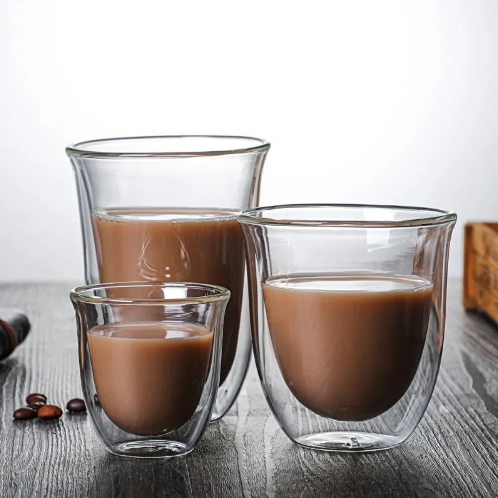 Tasse En Verre À Double Paroi Résistante À La Chaleur