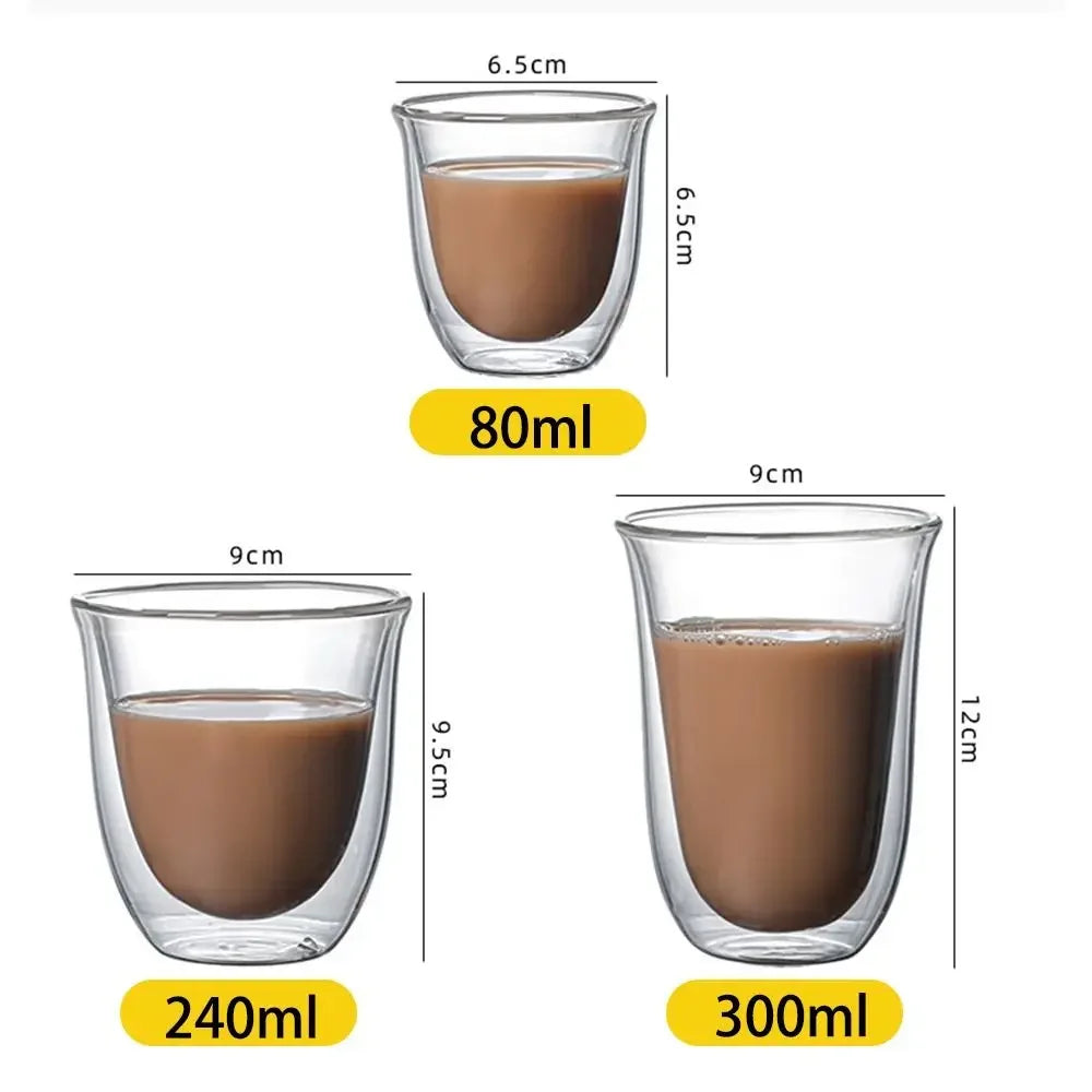 Tasse En Verre À Double Paroi Résistante À La Chaleur