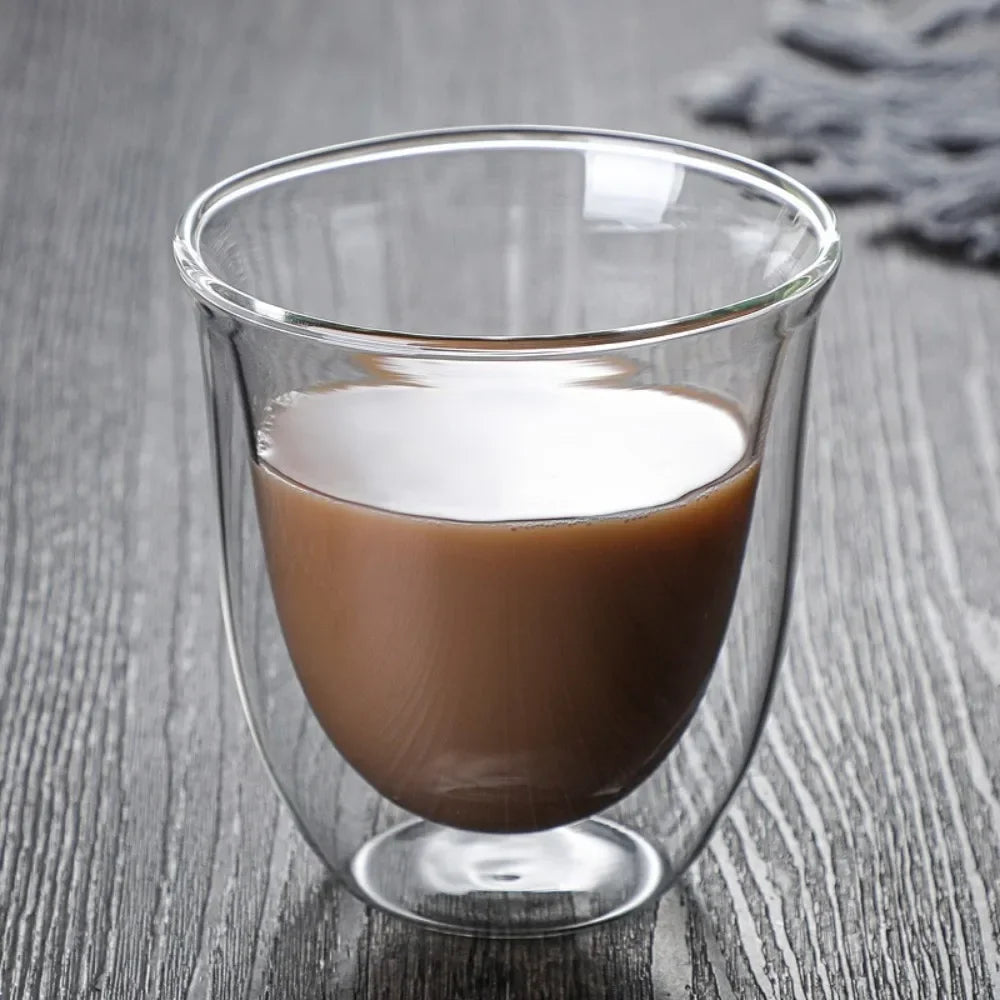 Tasse En Verre À Double Paroi Résistante À La Chaleur