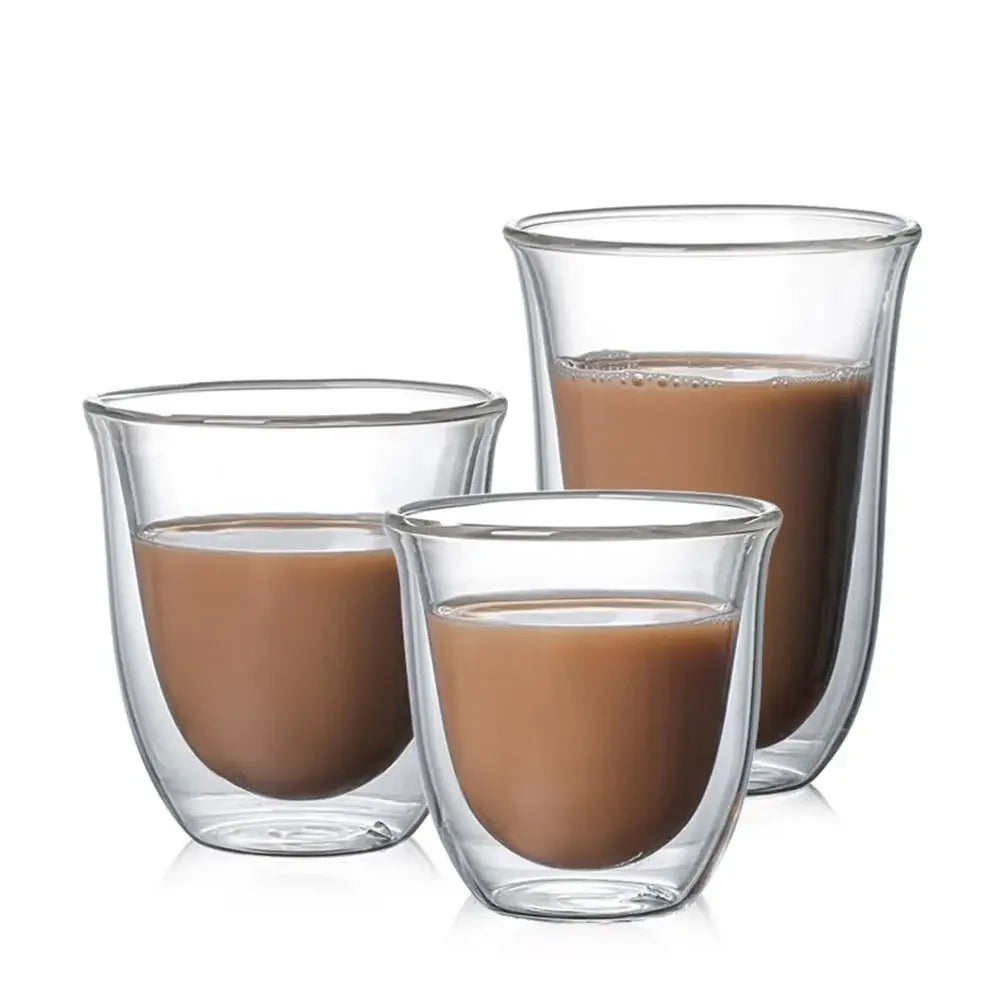Tasse En Verre À Double Paroi Résistante À La Chaleur