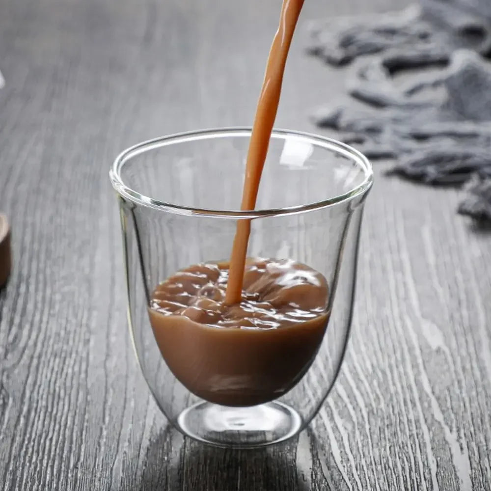 Tasse En Verre À Double Paroi Résistante À La Chaleur