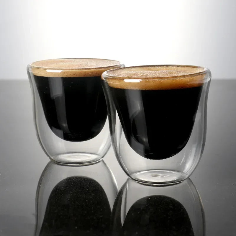 Tasse En Verre À Double Paroi Résistante À La Chaleur Image
