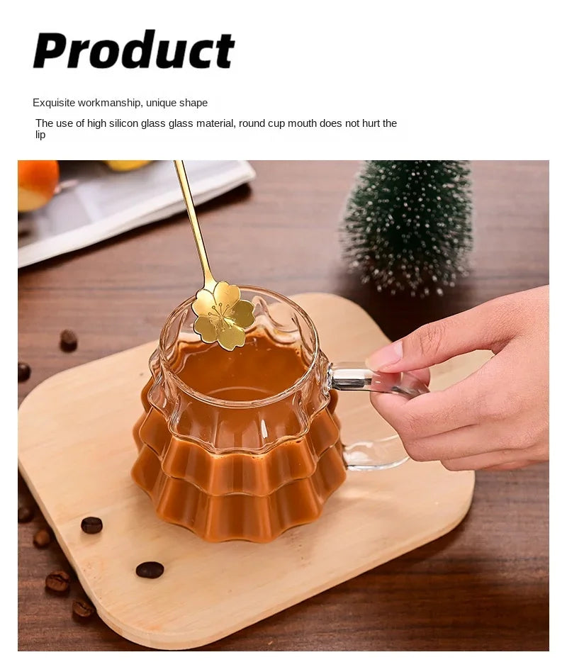 Tasse En Verre Arbre De Noël Avec Couvercle