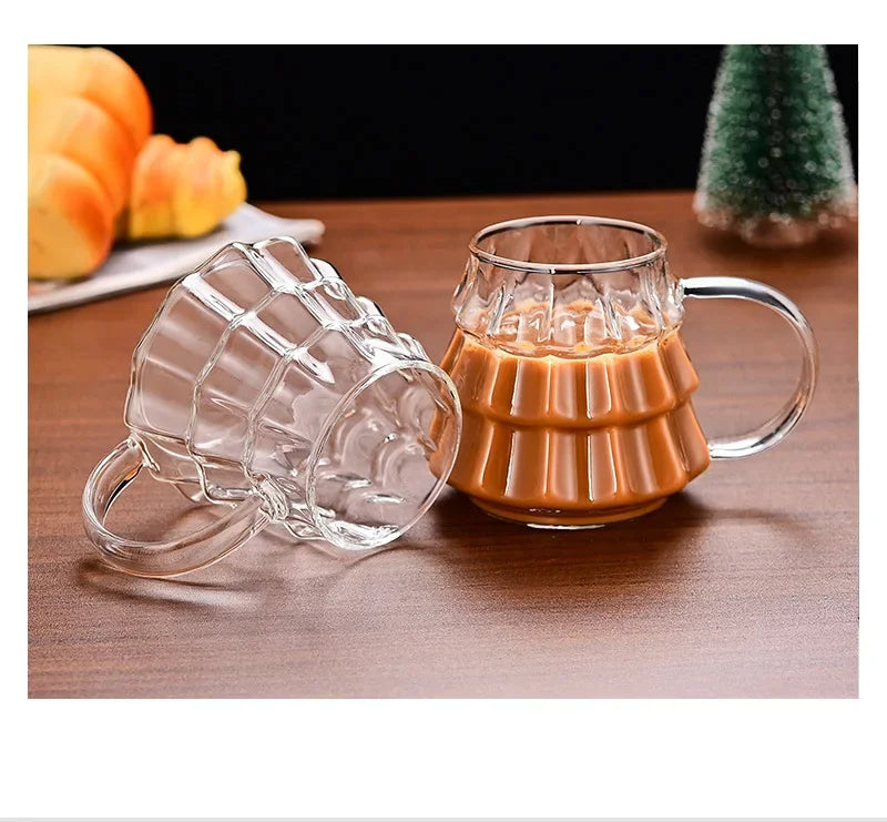 Tasse En Verre Arbre De Noël Avec Couvercle