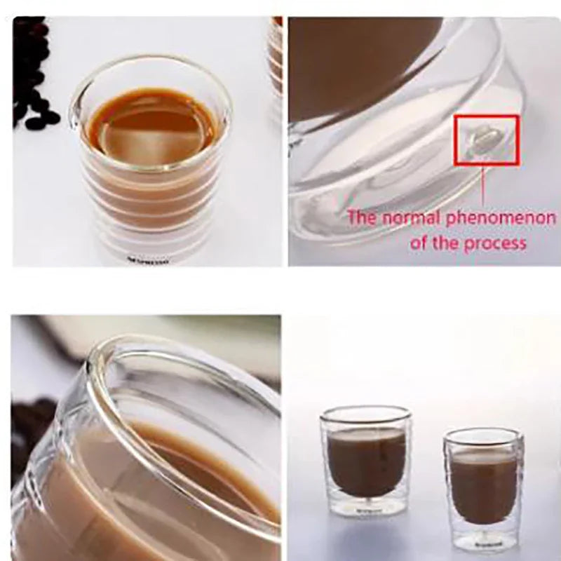 Tasse En Verre Double Paroi Résistante à la Chaleur