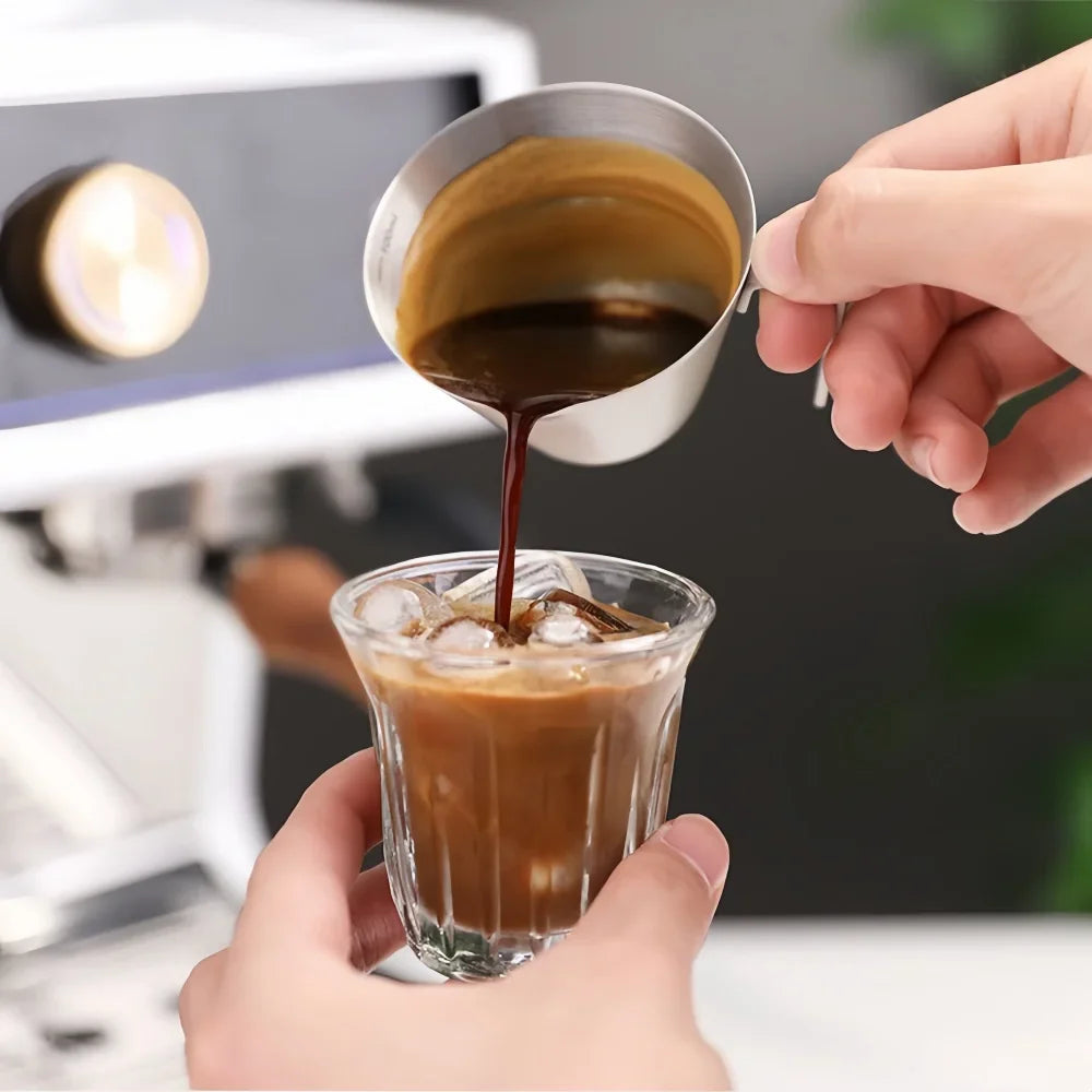 Tasse Espresso 100 Ml En Acier Inoxydable Avec Échelle