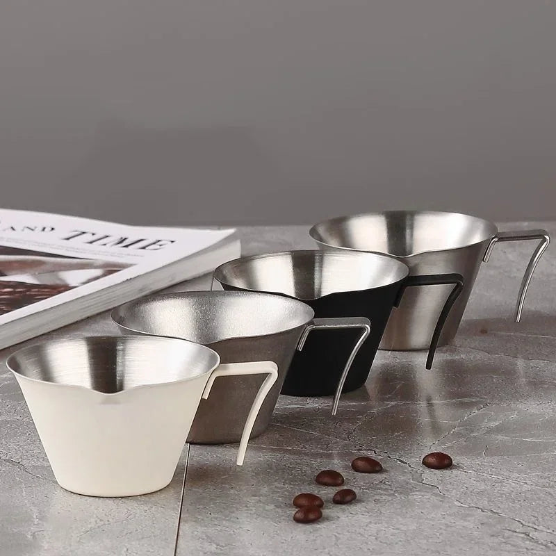 Tasse Espresso 100 Ml En Acier Inoxydable Avec Échelle