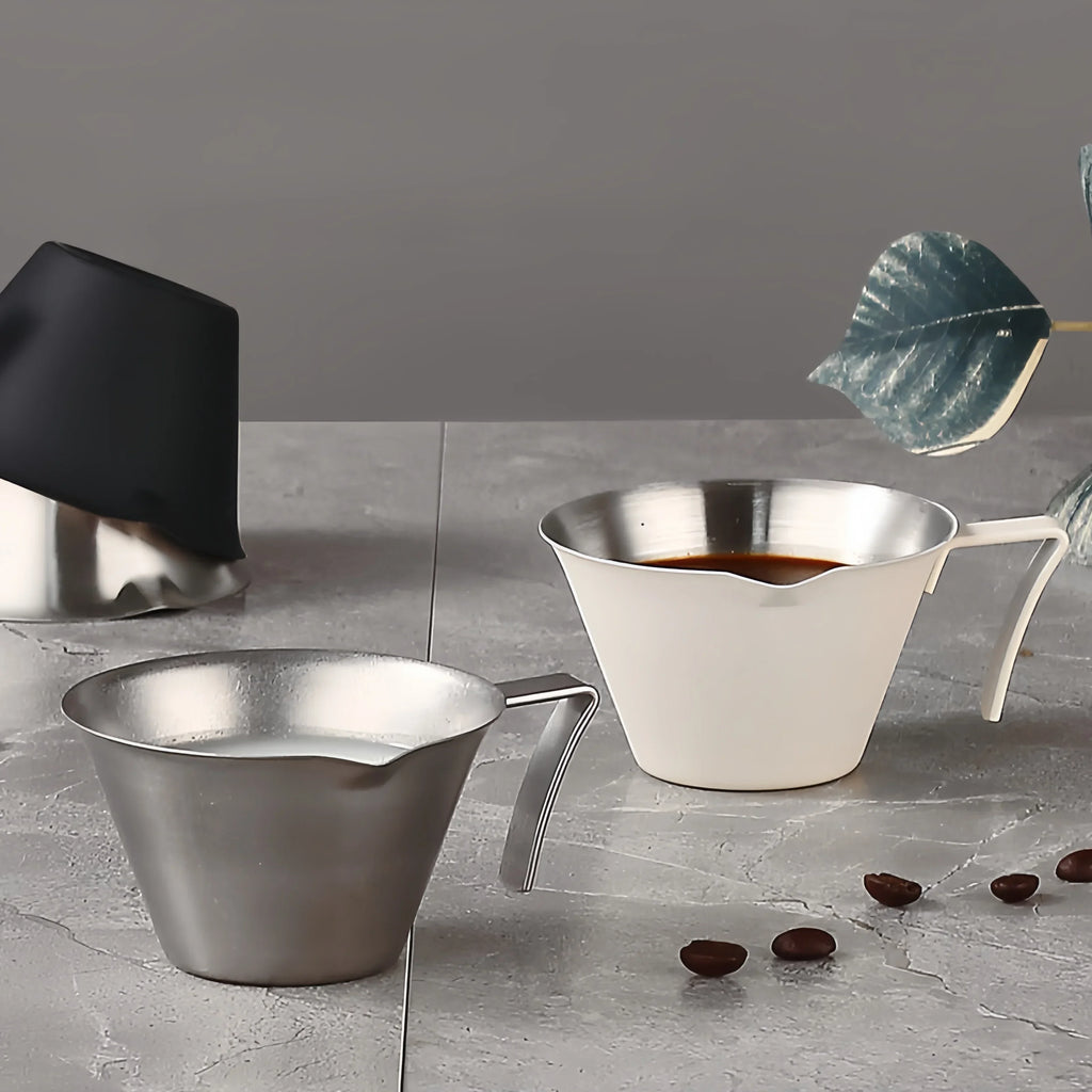 Tasse Espresso 100 Ml En Acier Inoxydable Avec Échelle