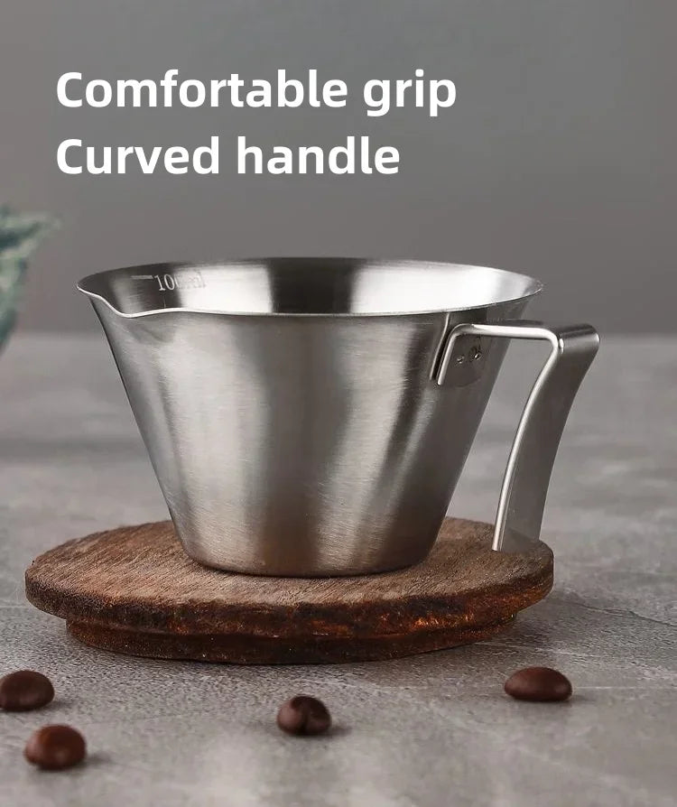 Tasse Espresso 100 Ml En Acier Inoxydable Avec Échelle