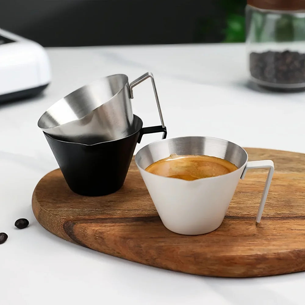 Tasse Espresso 100 Ml En Acier Inoxydable Avec Échelle Image