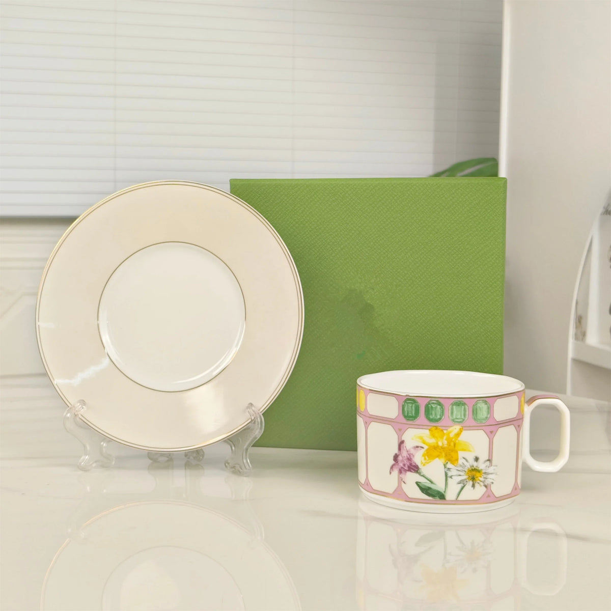 Tasse Et Soucoupe En Porcelaine Fine Style Européen