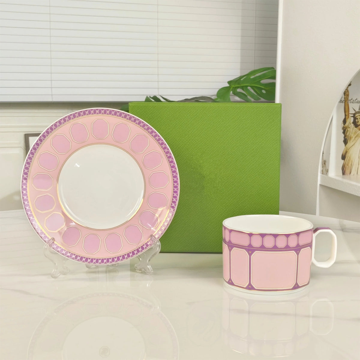 Tasse Et Soucoupe En Porcelaine Fine Style Européen