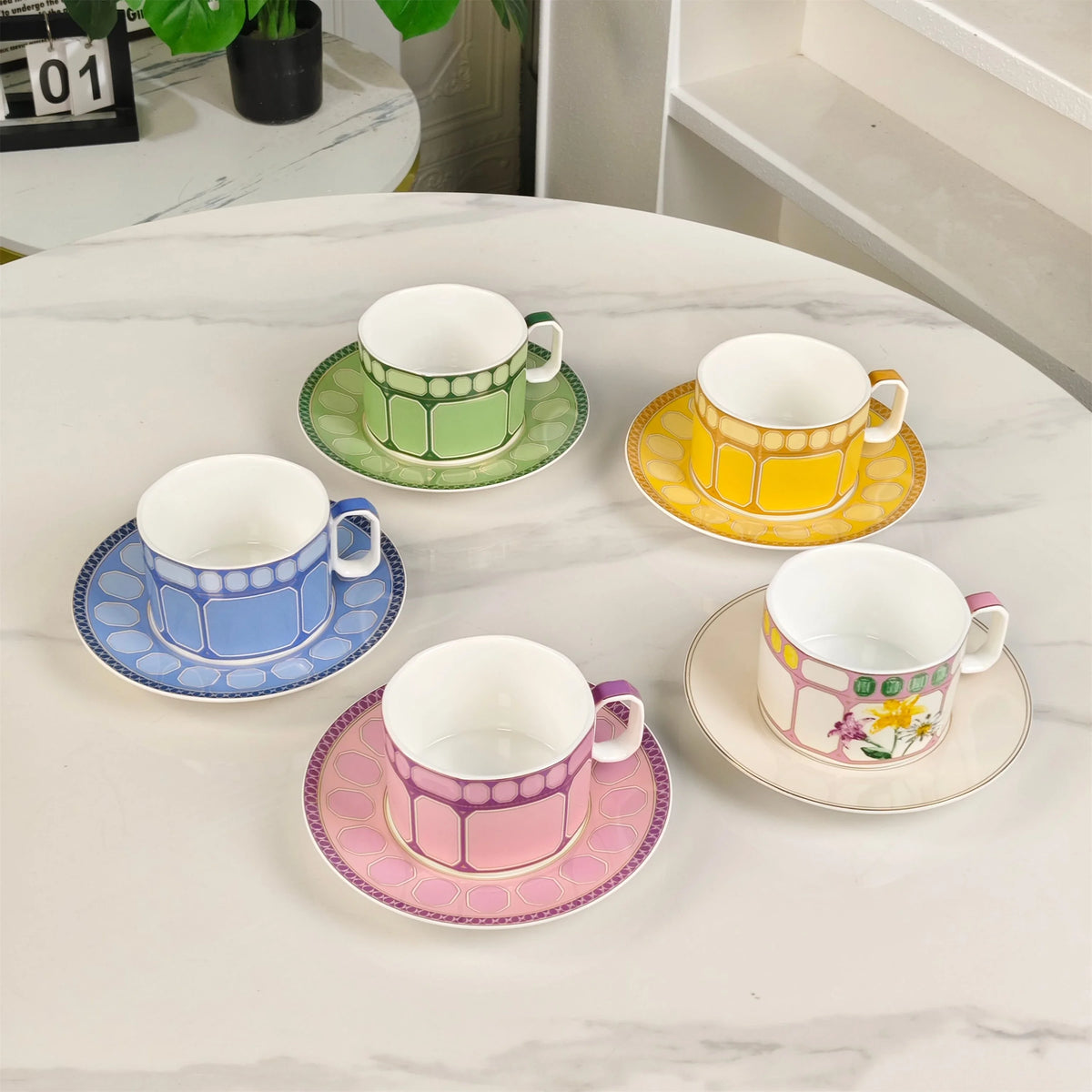 Tasse Et Soucoupe En Porcelaine Fine Style Européen