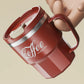 Tasse Isotherme Acier Inoxydable Double Paroi Avec Poignée et Couvercle