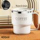 Tasse Isotherme Acier Inoxydable Double Paroi Avec Poignée et Couvercle