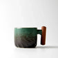 Tasse Rétro en Céramique à Manche en Bois pour Thé et Café