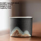 Tasse Rétro en Céramique à Manche en Bois pour Thé et Café