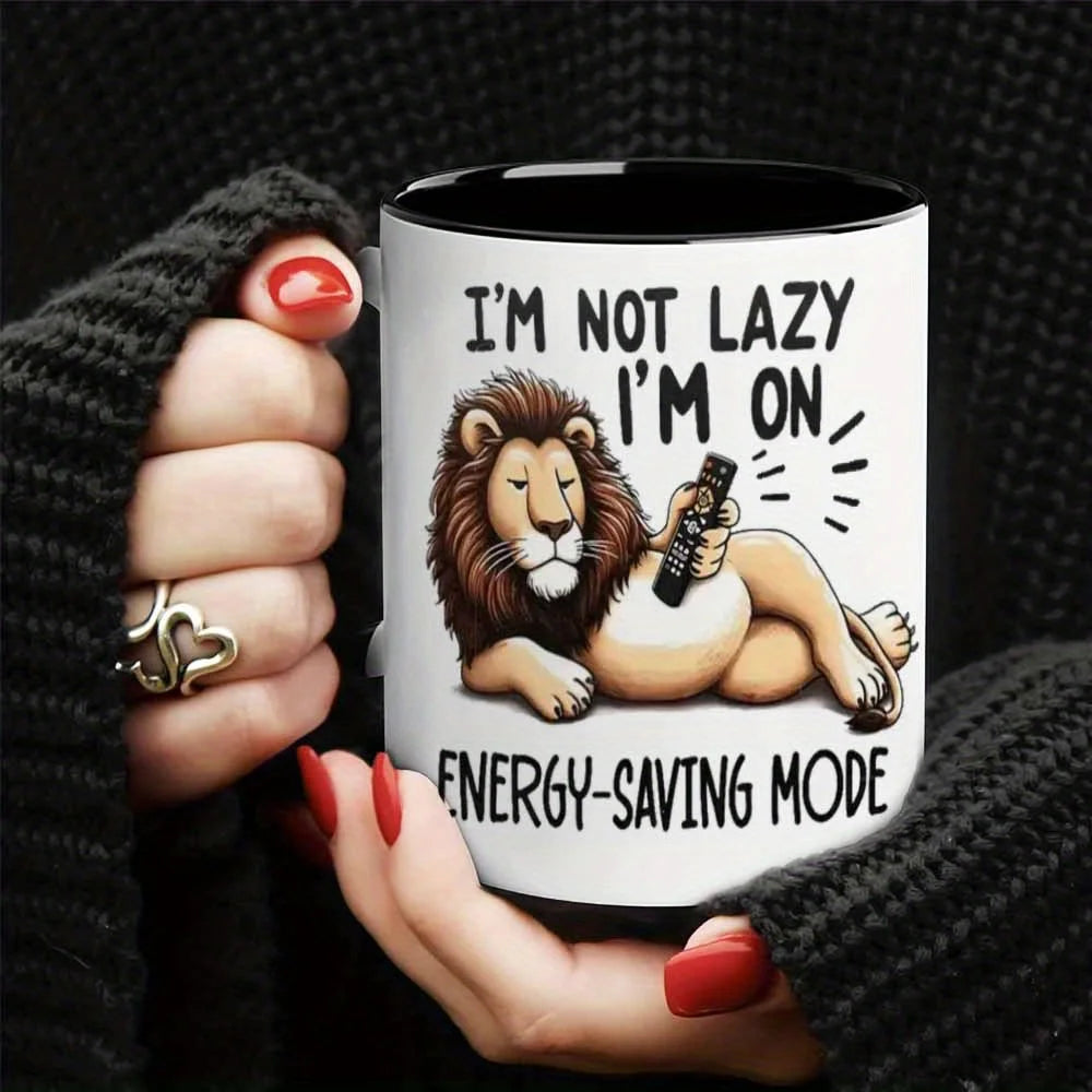 Tasse Réutilisable En Céramique Lion 360 Ml