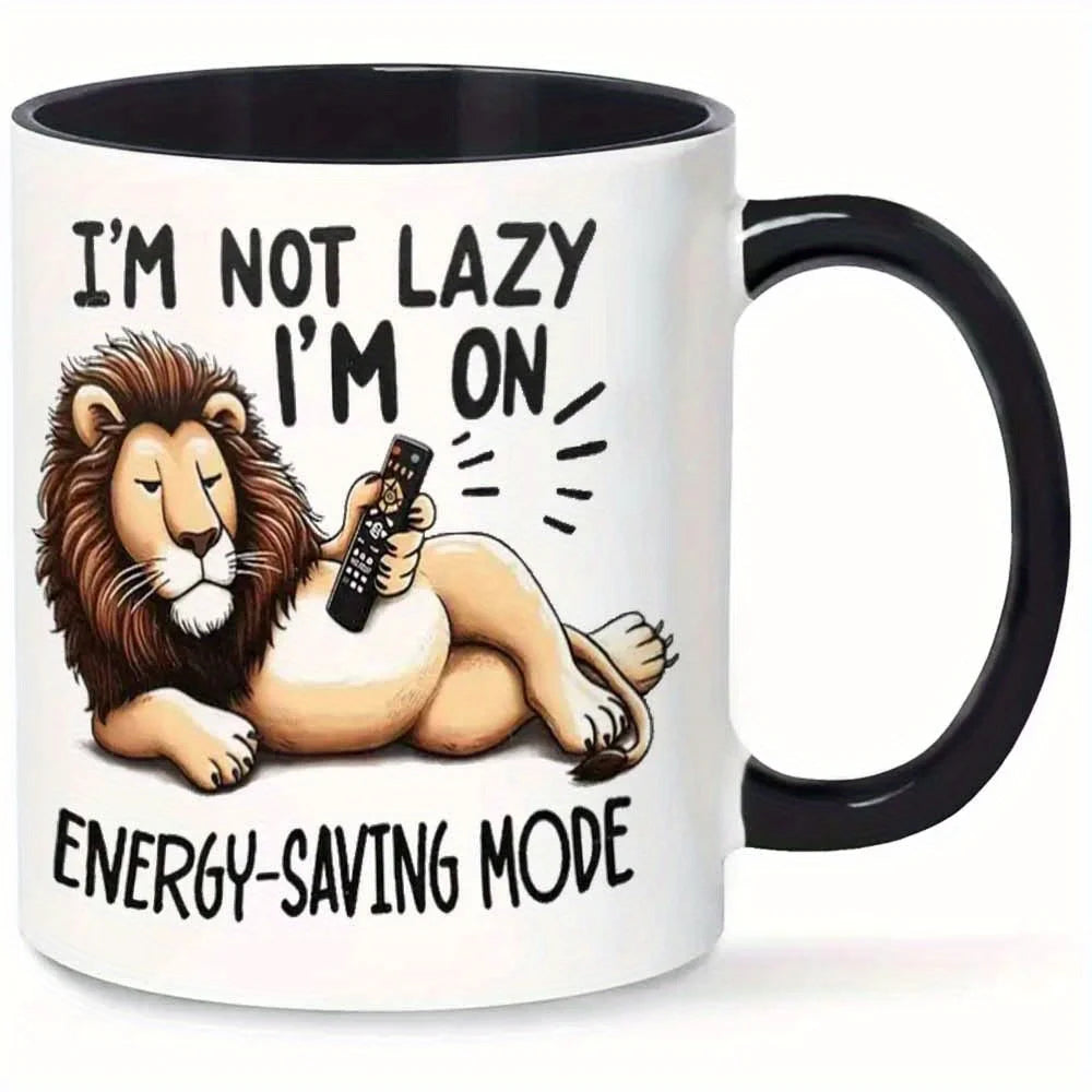 Tasse Réutilisable En Céramique Lion 360 Ml — illustration 3 Image